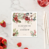 クリスマス 冬の花 | 結婚式 スタンダードカクテルナプキン (インサイチュ)