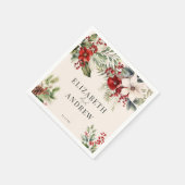 クリスマス 冬の花 | 結婚式 スタンダードカクテルナプキン (角)