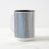 クリスマス 冬の雪の結晶 ツートーンマグカップ (正面左)