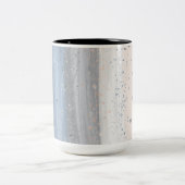 クリスマス 冬の雪の結晶 ツートーンマグカップ (中央)