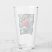 クリスマス/冬の（鳥）ショウジョウコウカンチョウ タンブラーグラス (裏面)