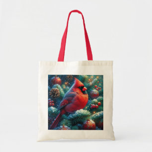 クリスマス/冬の(鳥)ショウジョウコウカンチョウ トートバッグ