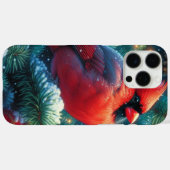 クリスマス/冬の(鳥)ショウジョウコウカンチョウ Case-Mate iPhoneケース (裏面 (横))