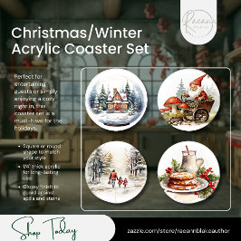 クリスマス/冬アクリルコースターセット コースターセット