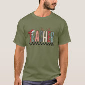 クリスマス+冬休みの先生へのギフト Tシャツ (正面)