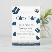 クリスマス　冬　あたたかな　少年　2歳になる 招待状 (スタンド正面)