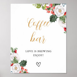 クリスマス 冬 コーヒーバー テーブルサイン ポスター