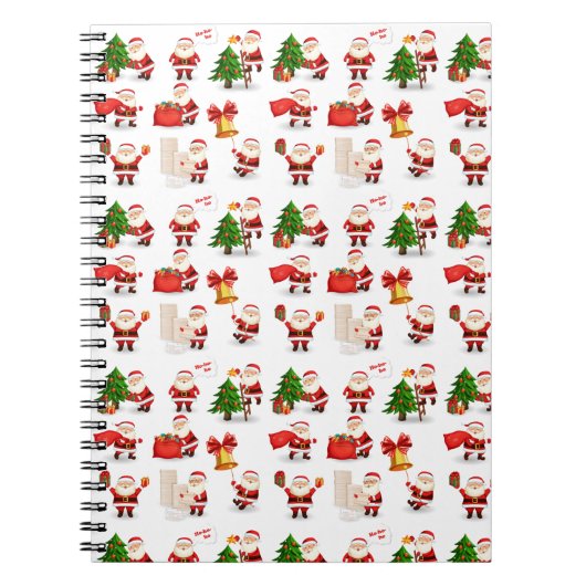 クリスマス・冬・新年のデザイン手帳 ノートブック (正面)