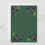 クリスマス　冬　松の木　水彩　ウェディング 招待状 (裏面)