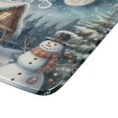 クリスマス/冬/雪だるま板 カッティングボード (角)