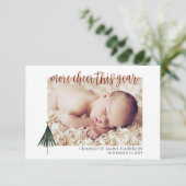 クリスマス 出生発表 フォト ホリデー カード (スタンド正面)