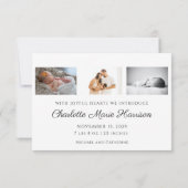 クリスマス 出生発表 フォト ホリデー カード (裏面)