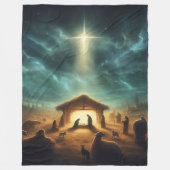クリスマス/出生/イエス フリースブランケット (正面)