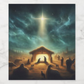 クリスマス/出生/イエス ワインラベル (シングルラベル)