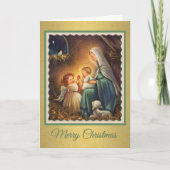 クリスマス、出生、ヴァージンマリア、キリストの子。 シーズンカード (正面)