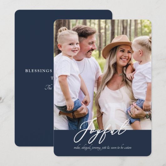 クリスマス 出産予定 カード (正面/裏面)