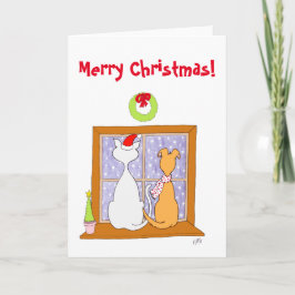 クリスマス: 友人(猫及び犬) シーズンカード