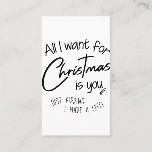 クリスマス 名刺 (裏面)