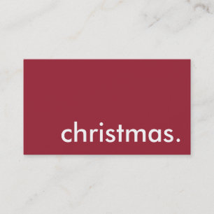 クリスマス. 名刺