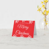 クリスマス 名前 テキスト カスタム ファミリー ギフト カード (黄色い花)