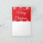 クリスマス 名前 テキスト カスタム ファミリー ギフト カード (内部)