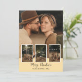 クリスマス 四枚写真 ホリデー ポストカード (スタンド正面)