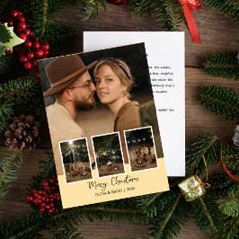 クリスマス 四枚写真 ホリデー ポストカード