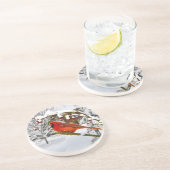 クリスマス、基本的な鳥、雪、コースター コースター (側面)