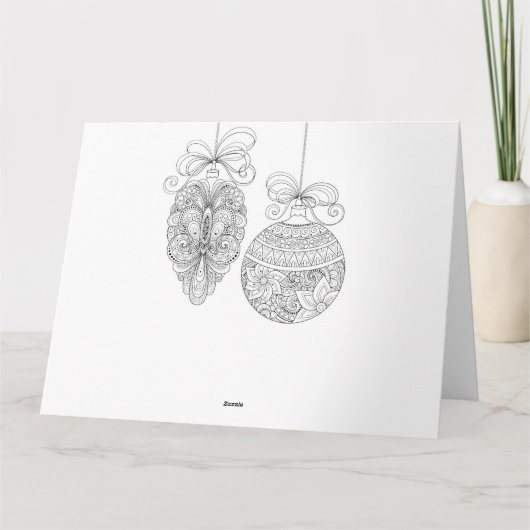 クリスマス 大人のぬりえ カード (裏面)