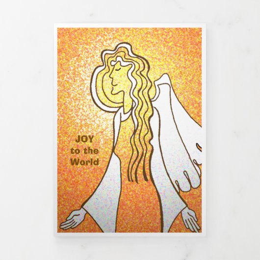 クリスマス・天使の発表 三つ折りクリスマスカード (カバー)