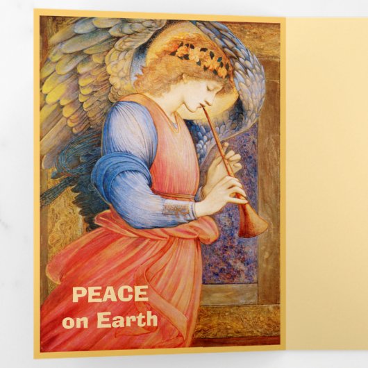 クリスマス・天使の発表 三つ折りクリスマスカード (内部最初)