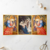 クリスマス・天使の発表 三つ折りクリスマスカード (内部)