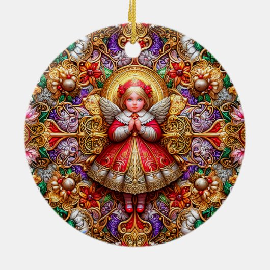 クリスマス～天使19世紀～ セラミックオーナメント (裏面)