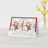 クリスマス、女の子。差異を特定する、アクティビティ カード (黄色い花)