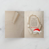 クリスマス、姪、ジンジャーブレッドマン サンタ帽 カード (内部)