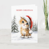 クリスマス+子猫 シーズンカード (正面)