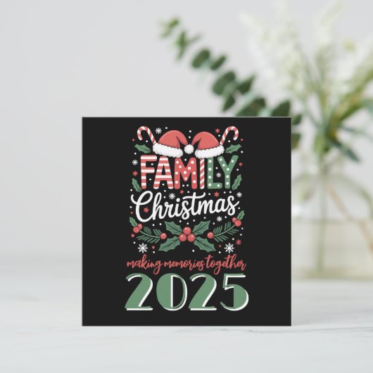 クリスマス：家族でお揃いクリスマスコーデ 2025 招待状 (スタンド正面)