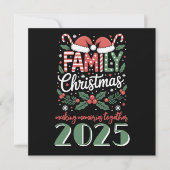 クリスマス：家族でお揃いクリスマスコーデ 2025 招待状 (正面)
