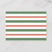 クリスマス、家族の伝統ゲーム、ベビーシャワー エンクロージャーカード (裏面)