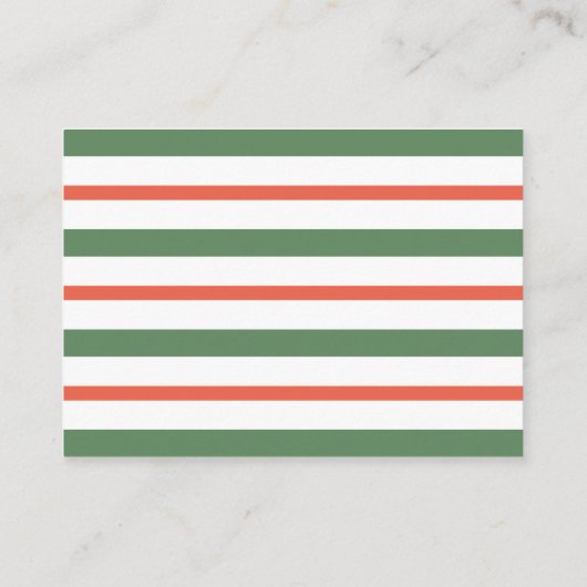 クリスマス、家族の伝統ゲーム、ベビーシャワー エンクロージャーカード (裏面)