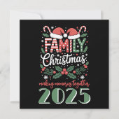 クリスマス: 家族クリスマス 2025 年お揃いコーディネート シーズンカード (正面)