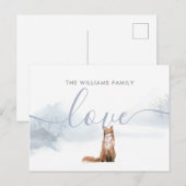 クリスマス 家族名 冬 森のキツネ (正面/裏面)