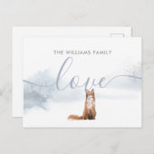 クリスマス 家族名 冬 森 キツネ (正面/裏面)