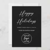 クリスマス+年末のギフトにカスタムビジネス+ロゴ シーズンカード (正面)