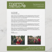 クリスマス – 年間の祝日の手紙（写真あり） レターヘッド (正面)