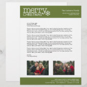 クリスマス – 年間の祝日の手紙（写真あり） レターヘッド (正面/裏面)