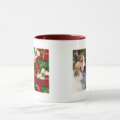 クリスマス-幸せなPawlidays -シェットランド・シープドッグ マグカップ (中央)