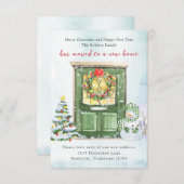 クリスマス 引っ越しのお知らせ 招待状 (正面/裏面)