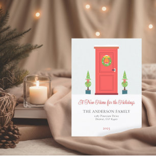 クリスマス 引っ越しのお知らせ 新しい家 ポストカード