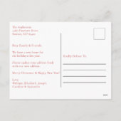 クリスマス 引っ越しのお知らせ 新しい家 ポストカード (裏面)